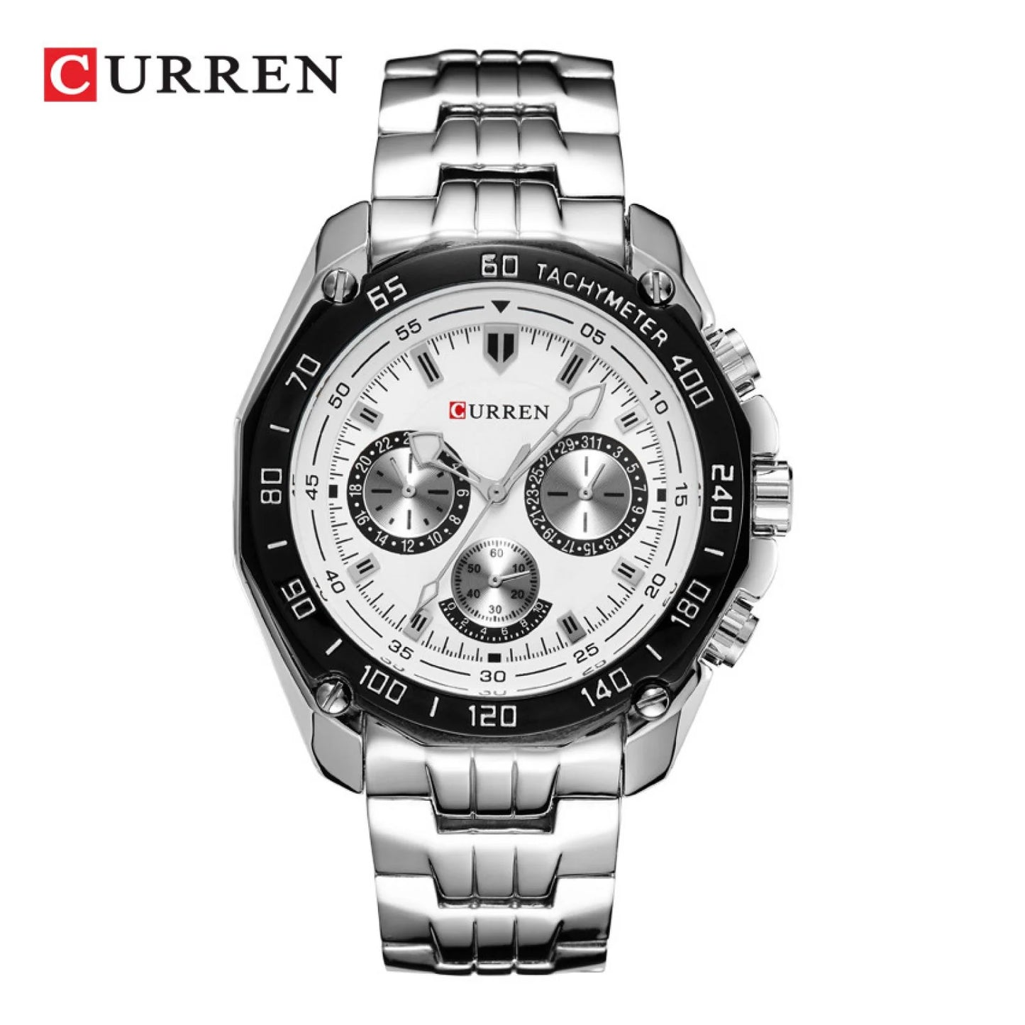 RELOJ CURREN PARA HOMBRE - 8077 PLATADO B