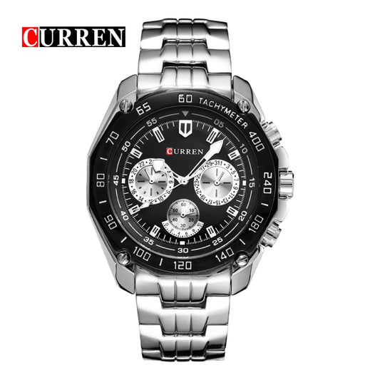 RELOJ CURREN PARA HOMBRE - 8077 PLATADO N