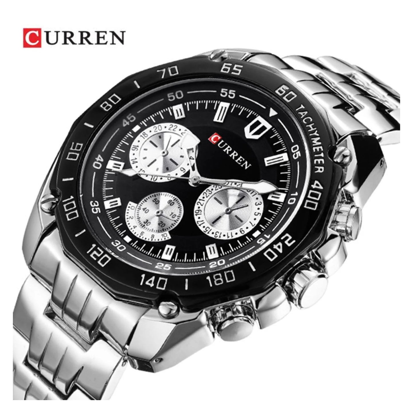 RELOJ CURREN PARA HOMBRE - 8077 PLATADO N