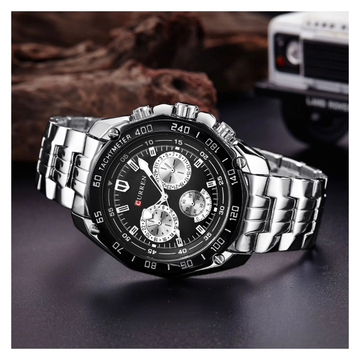 RELOJ CURREN PARA HOMBRE - 8077 PLATADO N