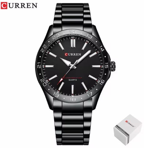 RELOJ CURREN PARA HOMBRE - 8452 PLATEADO NEGRO PAVONADO