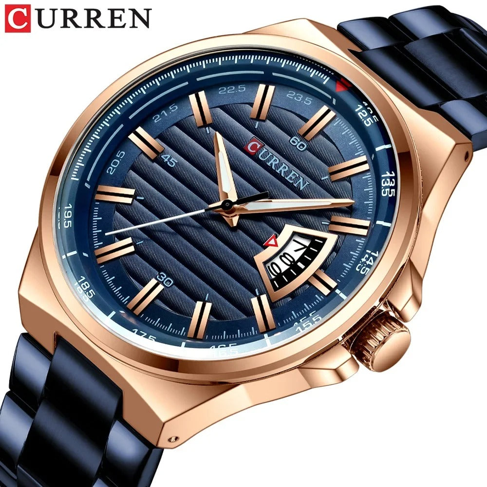 RELOJ CURREN PARA HOMBRE - 8375 AZUL CALENDARIO