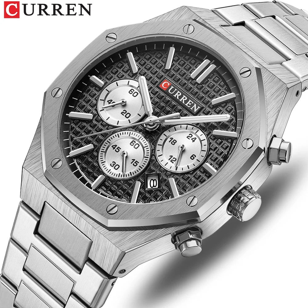 RELOJ CURREN PARA HOMBRE - 8440 CRONOGRAFOS PLATEADO N