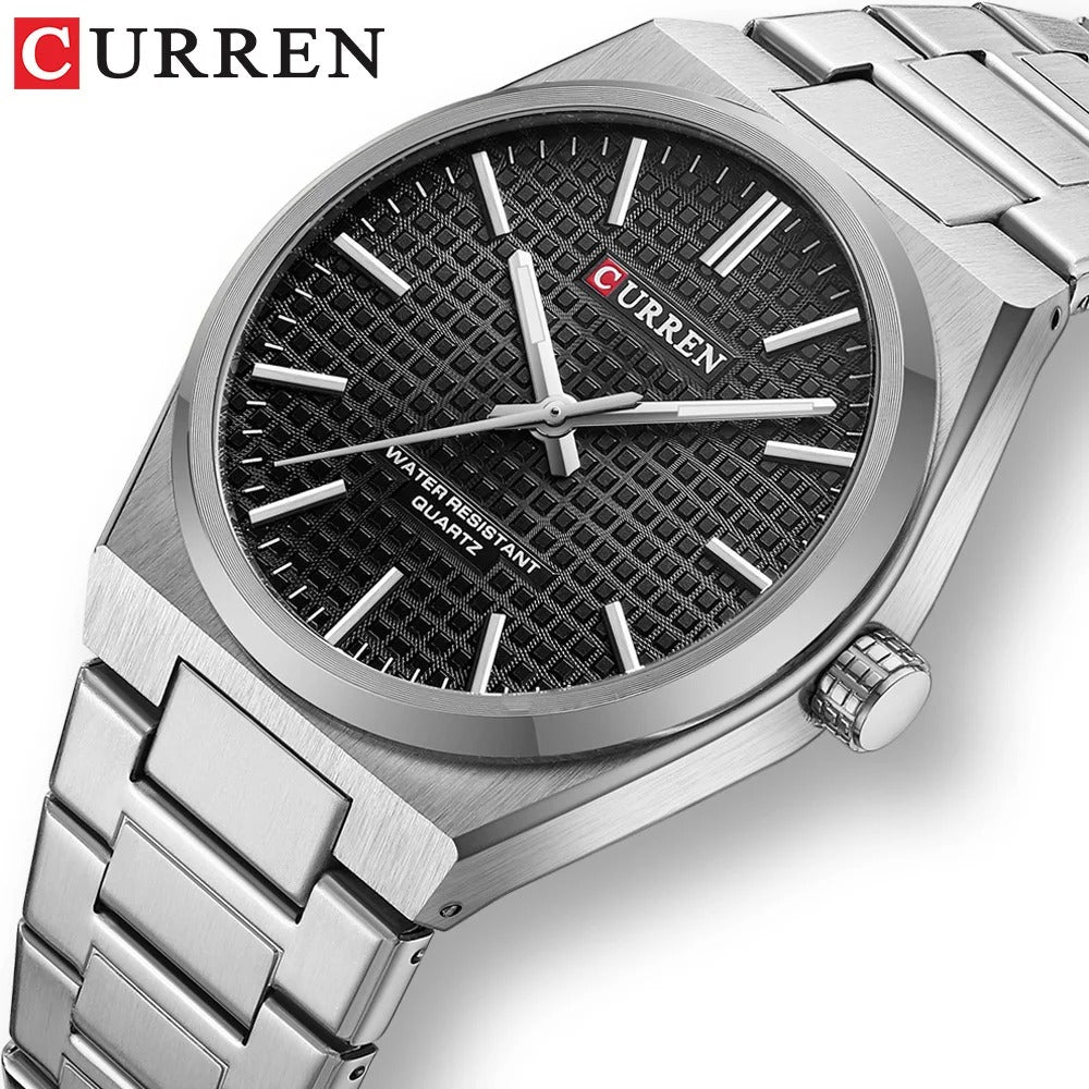 RELOJ CURREN PARA HOMBRE - 8439 PLATEADO NEGRO