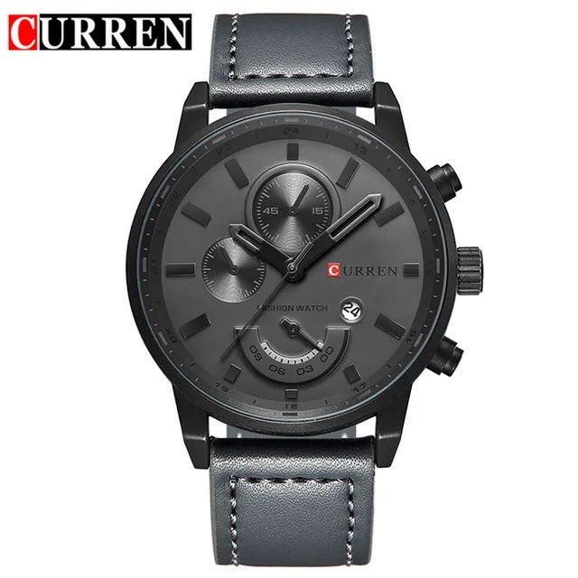 RELOJ CURREN PARA HOMBRE - 8217 CUERO NEGRO