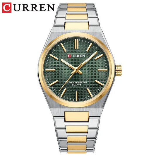 RELOJ CURREN PARA HOMBRE - 8439 BICOLOR ORO VERDE