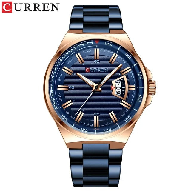 RELOJ CURREN PARA HOMBRE - 8375 AZUL CALENDARIO