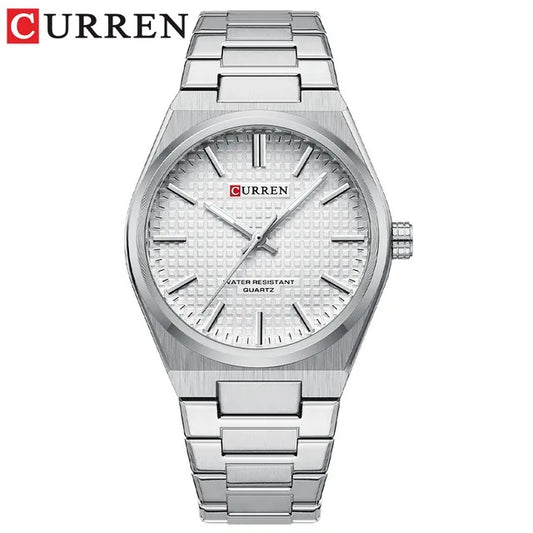 RELOJ CURREN PARA HOMBRE - 8439 PLATEADO BLANCO