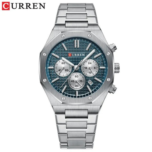 RELOJ CURREN PARA HOMBRE - 8440 CRONOGRAFOS PLATEADO AZUL