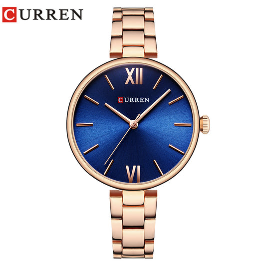 RELOJ CURREN PARA MUJER - 9017 ORO ROSA AZUL